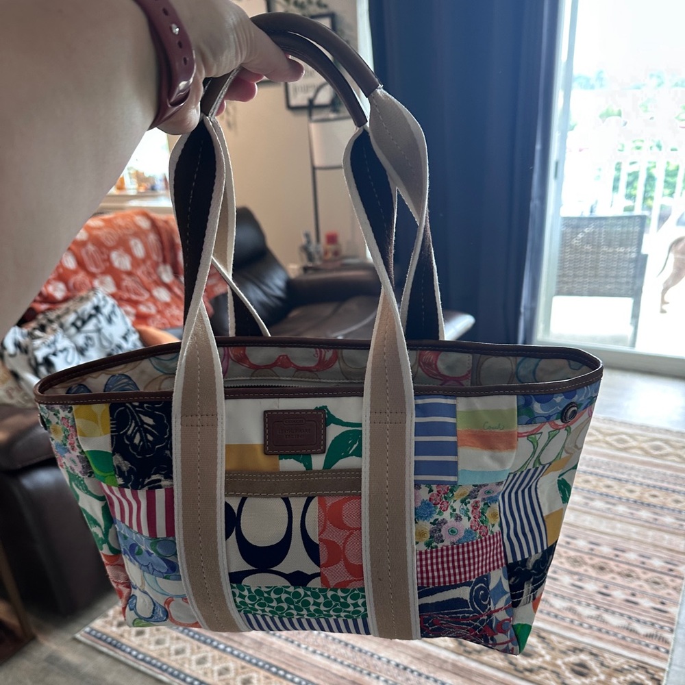 Coach Multicolor Patchwork Tote - Picture 2 of 3